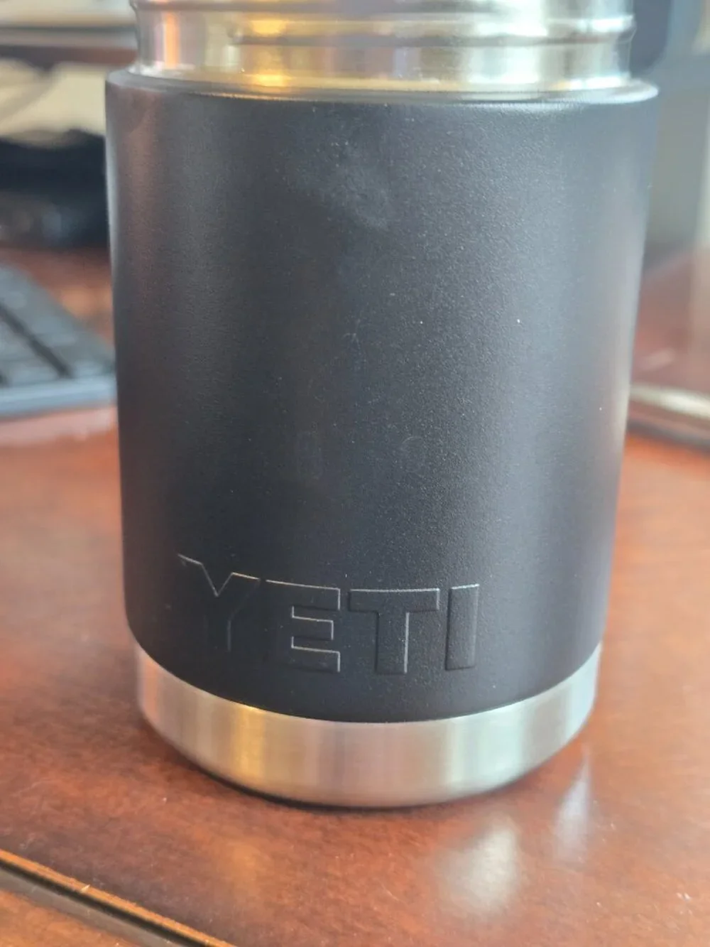 Yeti Colster 12 oz Insulated Can Cooler Black Custom Calix Laser Engraved Base